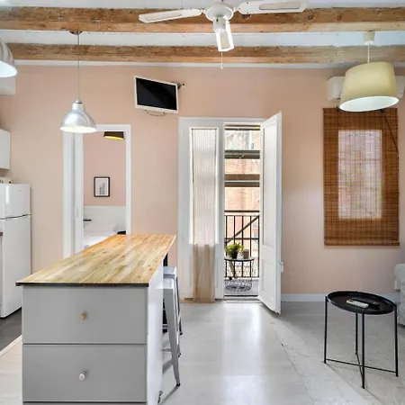 Sunny Retro Flat Balcony In Poble Sec Appartement