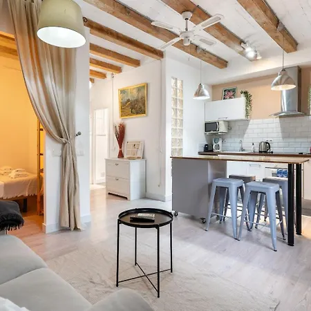 Sunny Retro Flat Balcony In Poble Sec Lejlighed *